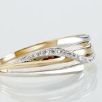 Bague Bodil Or Bicolore Diamant - Bagues avec pierre Femme | Histoire d&rsquo;Or