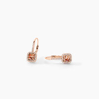 Boucles D'oreilles Pendantes Rio Argent Rose Oxyde De Zirconium