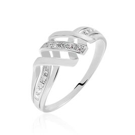 Bague Or Blanc Rosalane Diamants - Bagues avec pierre Femme | Histoire d’Or