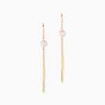 Boucles D'oreilles Pendantes Salman Or Jaune Perle De Culture - Boucles d'oreilles pendantes Femme | Histoire d&rsquo;Or