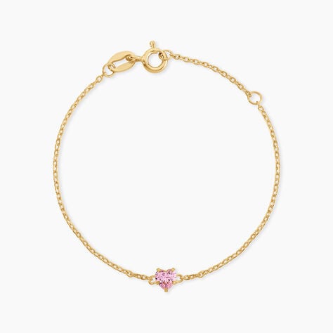 Bracelet Avaya Argent Dor&eacute; A L'Or 750/1000 Oxyde De Zirconium - Bracelets Pierre Enfant | Histoire d&rsquo;Or