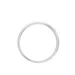 Alliance Soriya Demi Jonc Classique Argent Blanc - Alliances Famille | Histoire d&rsquo;Or