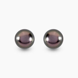 Boucles D'oreilles Puces Alper Or Jaune Perle De Culture De Tahiti - Clous d'oreilles Femme | Histoire d’Or