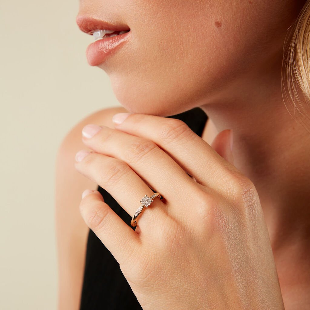 Bague Lakeshia Or Jaune Diamant - Bagues solitaires Femme | Histoire d’Or