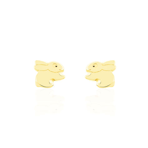 Boucles D'oreilles Puces Lapin Or Or Jaune - Clous d'oreilles Enfant | Histoire d’Or