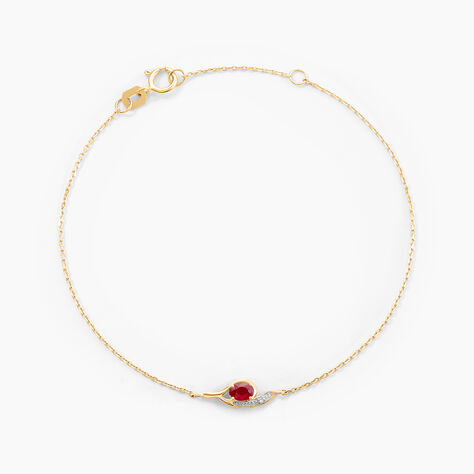 Bracelet Emotion Or Jaune Rubis Diamant - Bracelets Femme | Histoire d’Or