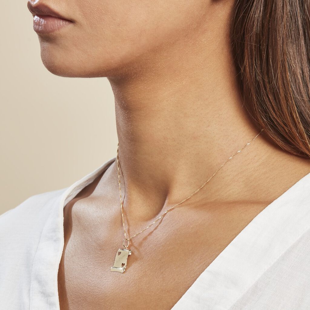 Pendentif Sirona Parchemin Message Or Jaune - Pendentifs Famille | Histoire d’Or