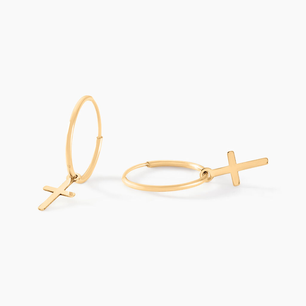 Créoles Belita Or Jaune - Boucles d'oreilles créoles Femme | Histoire d’Or