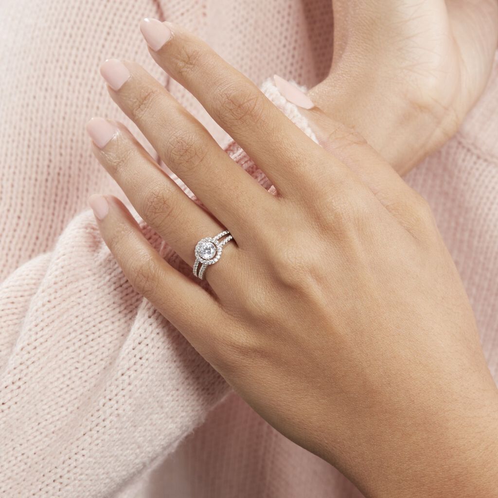 Bague Solitaire Titemae Argent Blanc Oxyde De Zirconium - Bagues solitaires Femme | Histoire d’Or