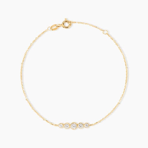 Bracelet Dilwyn Or Jaune Oxyde De Zirconium - Bracelets Femme | Histoire d&rsquo;Or