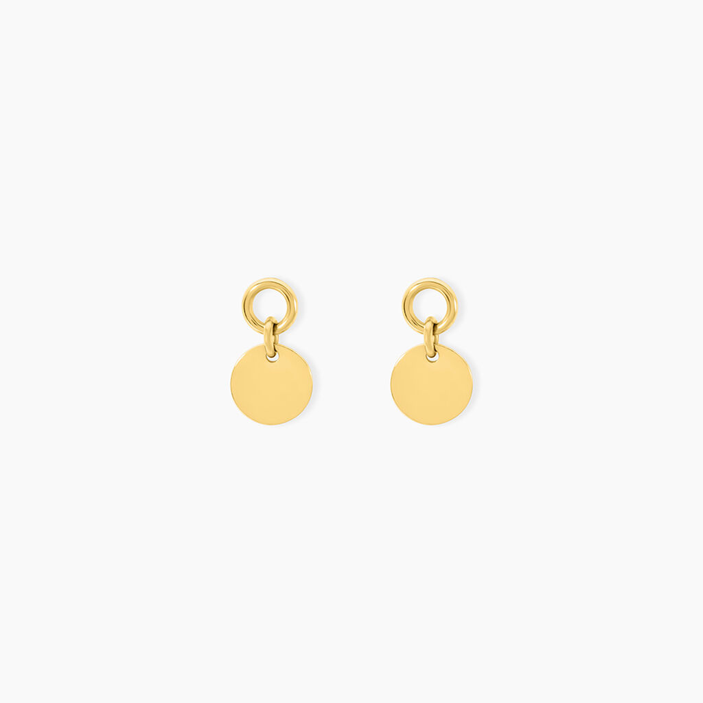 Boucles D'Oreilles Pendantes Finesse Acier Jaune - Boucles d'oreilles fantaisie Femme | Histoire d’Or