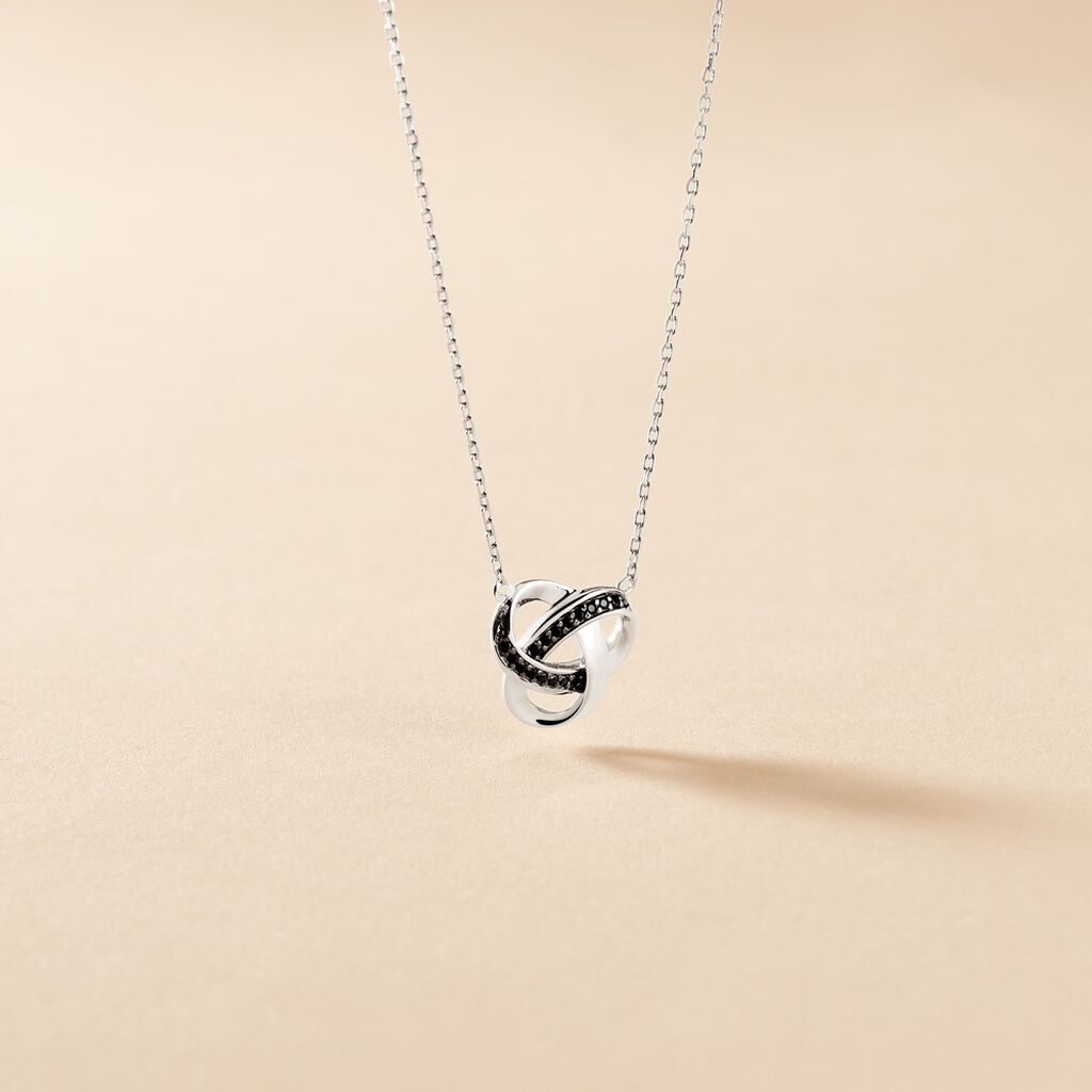 Collier Melina Argent Blanc Oxyde De Zirconium - Colliers fantaisie Femme | Histoire d&rsquo;Or