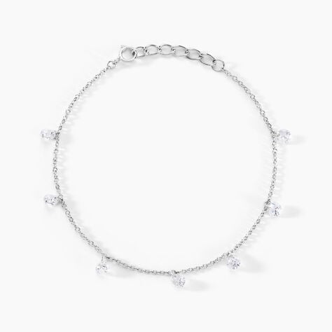 Bracelet Argent Collie Argent Blanc Oxyde - Bracelets Femme | Histoire d&rsquo;Or