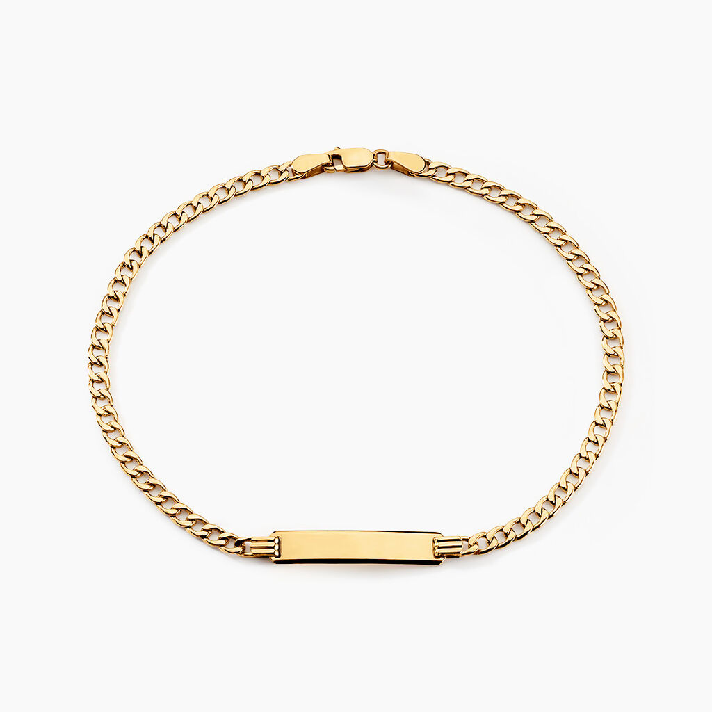 Bracelet Identit&eacute; Genevra Or Jaune - Gourmettes Femme | Histoire d&rsquo;Or