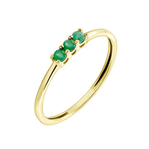 Bague Richie Or Jaune Emaraude - Bagues avec pierre Femme | Histoire d’Or