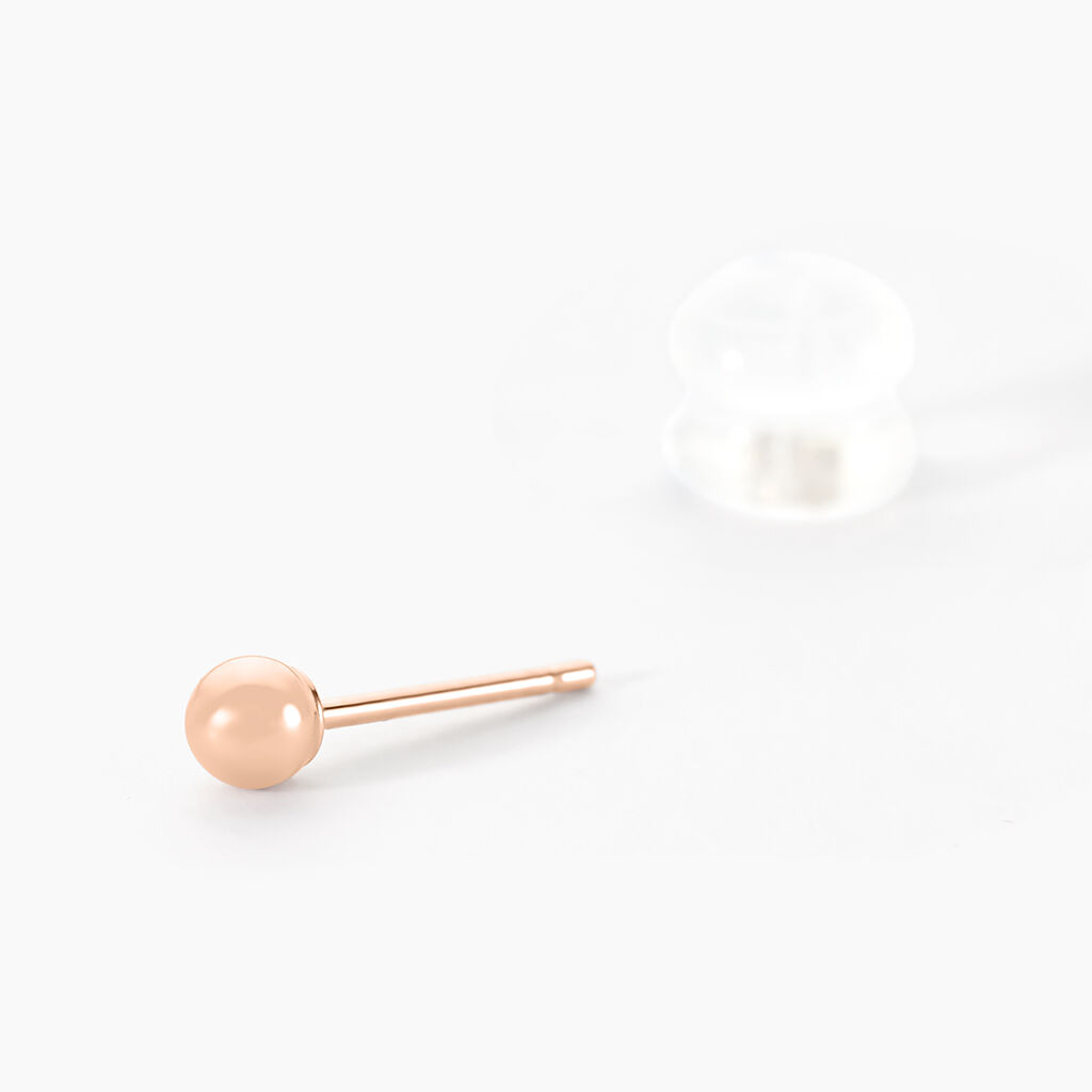 Boucles D'oreilles Puces Or Rose Fidelia - Clous d'oreilles Femme | Histoire d’Or