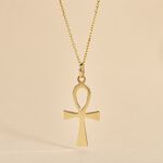 Pendentif Basilissa Croix De Vie Or Jaune - Pendentifs Bapt&ecirc;me Famille | Histoire d&rsquo;Or