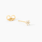 Boucles D'Oreilles Puces Barnabas Or Jaune Oxyde De Zirconium - Clous d'oreilles Femme | Histoire d&rsquo;Or