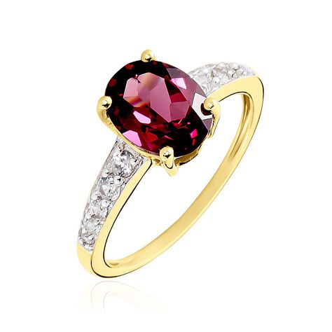 Bague Rhodolite Fever Or Jaune Rhodolite Oxyde De Zirconium - Bagues solitaires Femme | Histoire d&rsquo;Or