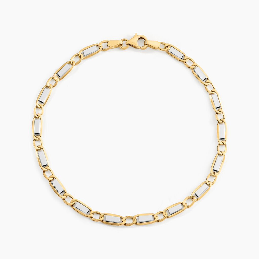 Bracelet Or Bicolore Danae - Bracelets chaîne Homme | Histoire d’Or