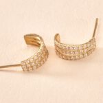 Cr&eacute;oles Oiva Or Jaune Oxyde De Zirconium - Boucles d'oreilles cr&eacute;oles Femme | Histoire d&rsquo;Or