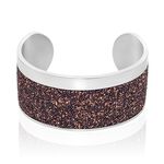 Bracelet Manchette Ouvert Acier Blanc Carron - Bracelets manchettes Femme | Histoire d&rsquo;Or