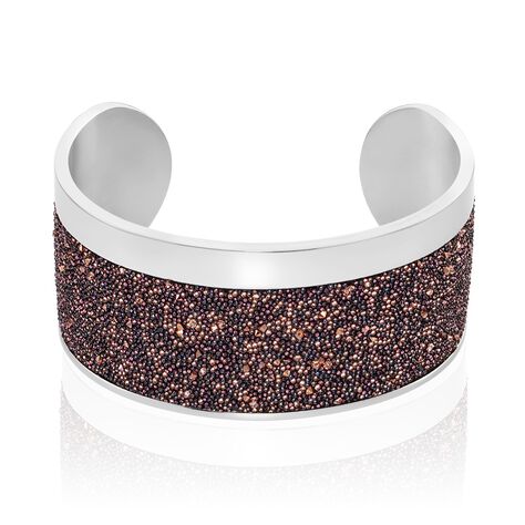 Bracelet Manchette Ouvert Acier Blanc Carron - Bracelets manchettes Femme | Histoire d&rsquo;Or