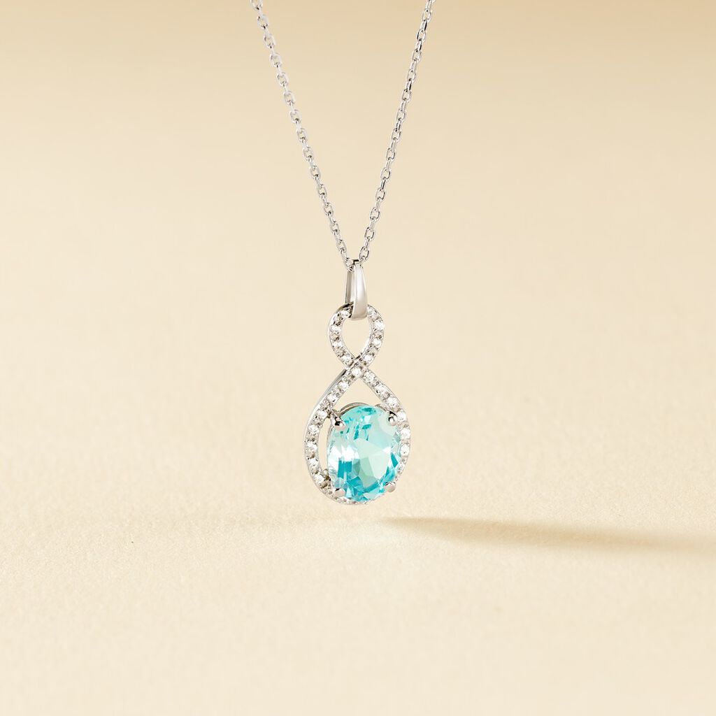 Collier Passion Or Blanc Topaze Et Oxyde De Zirconium - Colliers Femme | Histoire d’Or