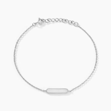 Bracelet Saddie Argent Blanc - Bracelets Femme | Histoire d’Or