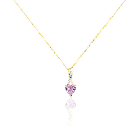 Collier Clothilde Or Jaune Amethyste Et Oxyde De Zirconium - Colliers Femme | Histoire d’Or