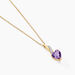 Collier Clothilde Or Jaune Amethyste Et Oxyde De Zirconium - Colliers Coeur Femme | Histoire d’Or