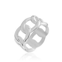 Bague Aissata Acier Blanc