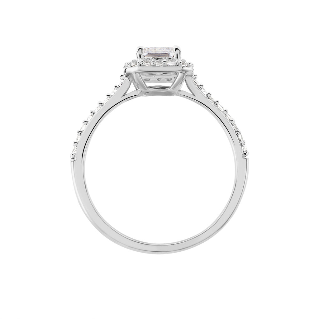 Bague Solitaire Cadmos Argent Blanc Oxyde De Zirconium - Bagues solitaires Femme | Histoire d&rsquo;Or