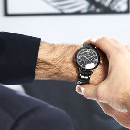 Montre Pierre Lannier Collection Beaucour Noir - Montres Homme | Histoire d’Or