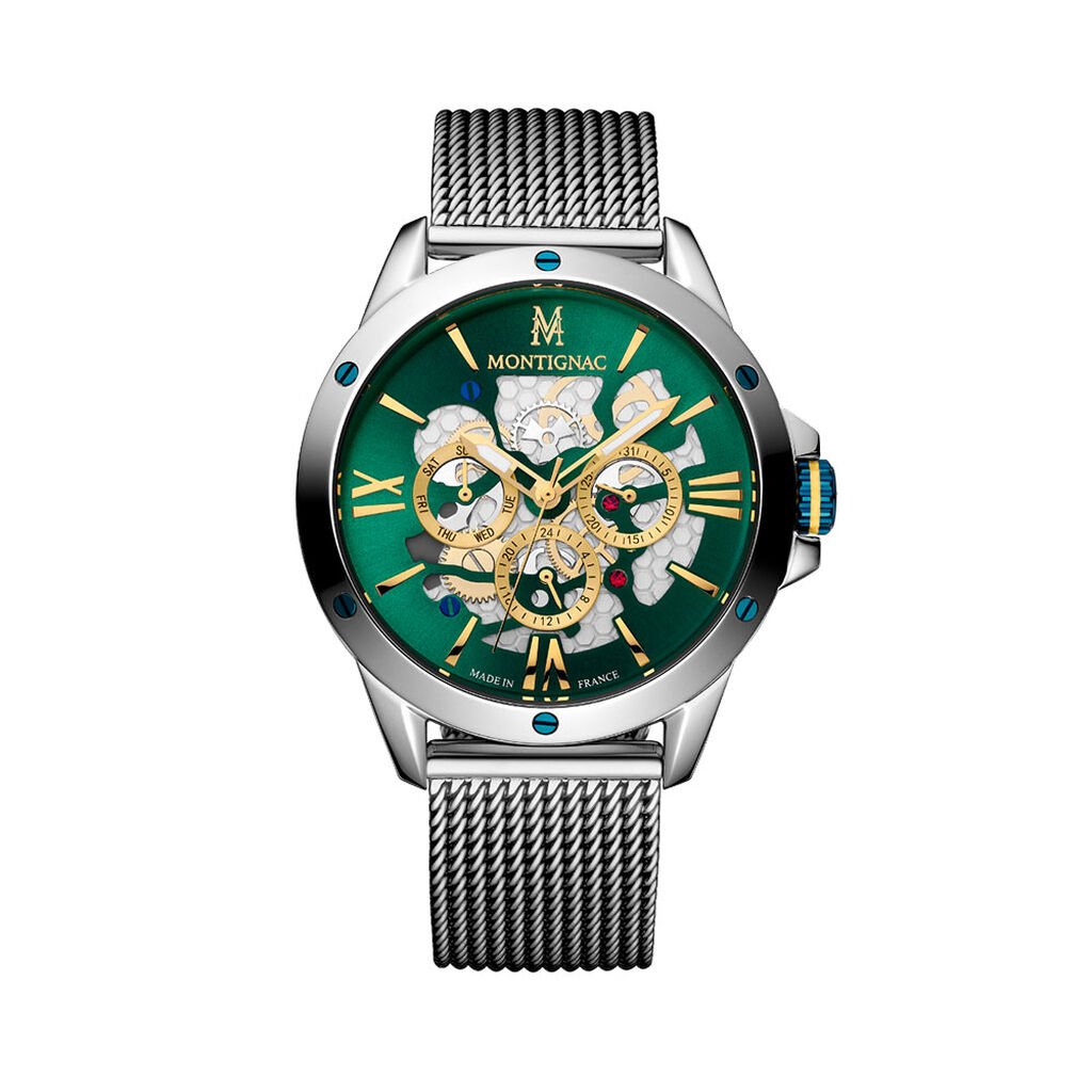 Montre Montignac Round Vert - Nouveautés Homme | Histoire d’Or