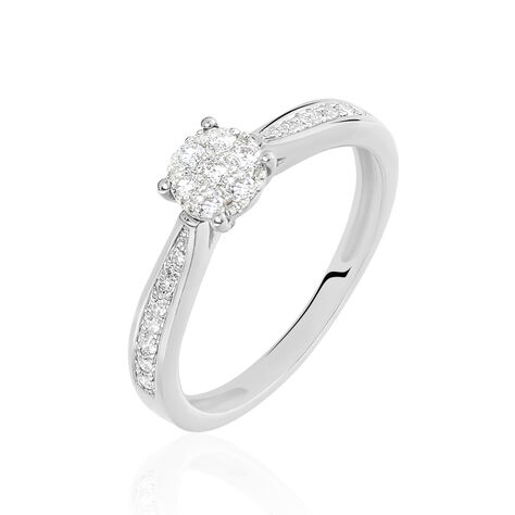 Bague Celia Or Blanc Diamant - Bagues avec pierre Femme | Histoire d’Or