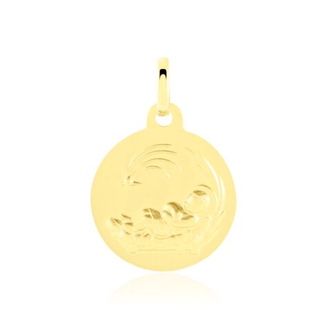 Médaille Or Jaune Jesus - Pendentifs Baptême Famille | Histoire d’Or