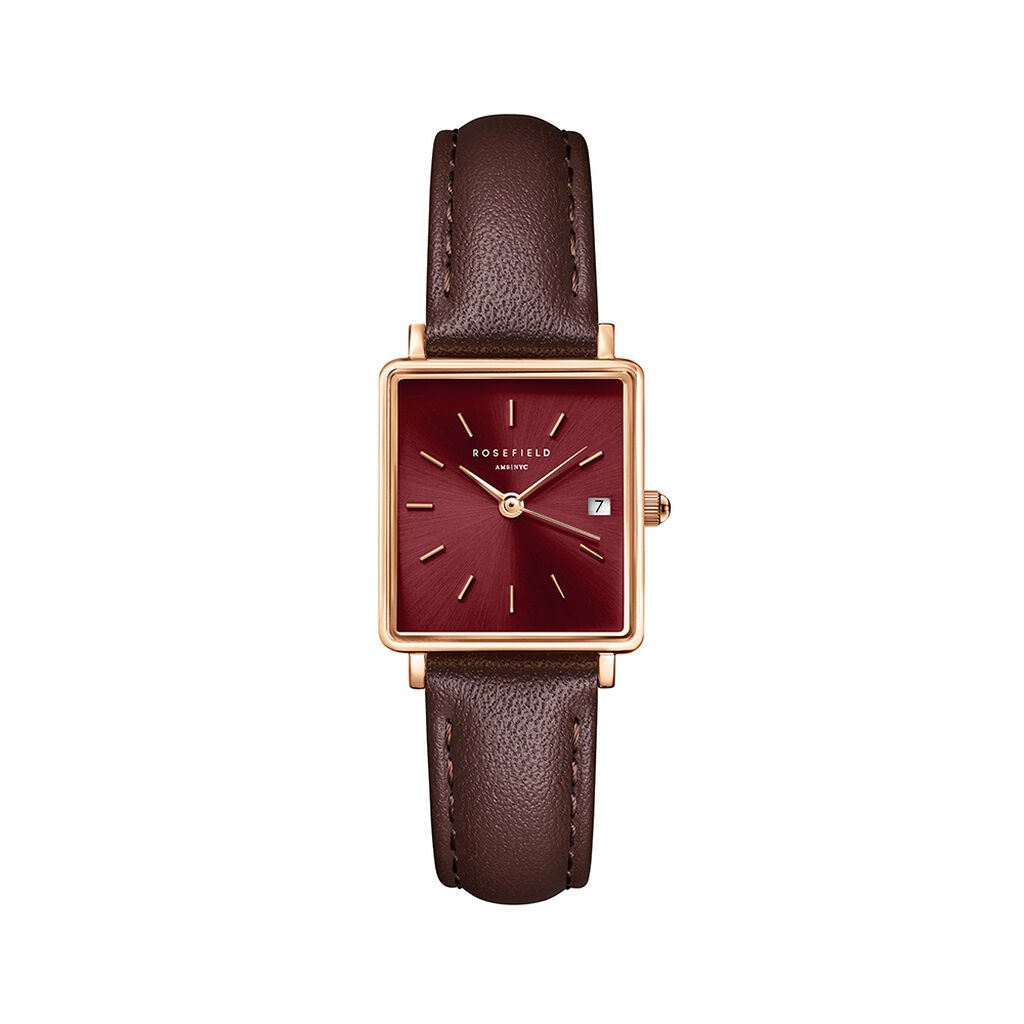 Montre Rosefield Boxy Xs Bordeaux - Montres Femme | Histoire d&rsquo;Or