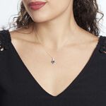 Collier Or Blanc Fany Topaze Oxydes De Zirconium - Colliers Femme | Histoire d&rsquo;Or
