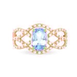 Bague Tina Or Rose Topaze Et Diamant - Bagues solitaires Femme | Histoire d&rsquo;Or