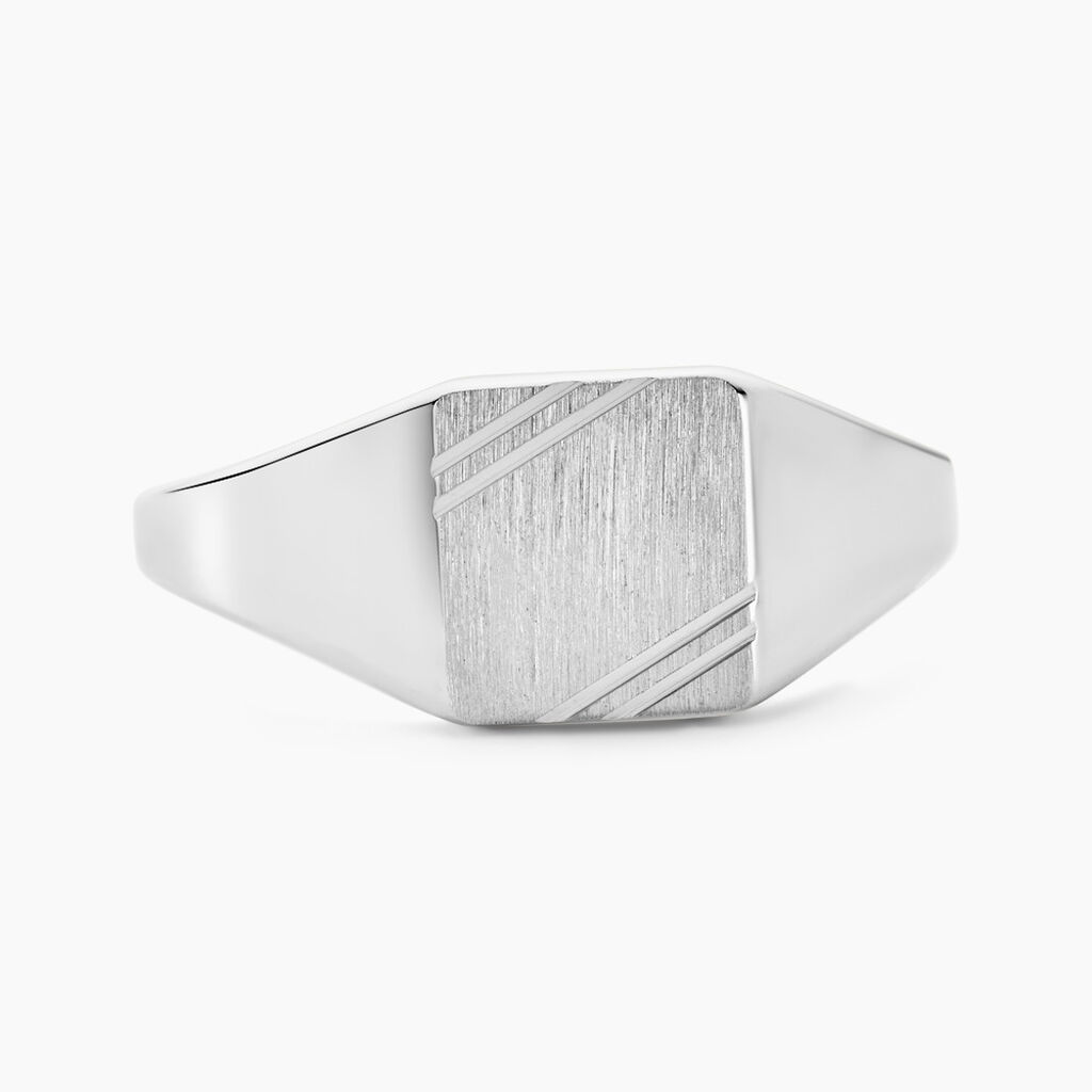 Chevalière Daniel Argent Blanc - Chevalières Homme | Histoire d’Or