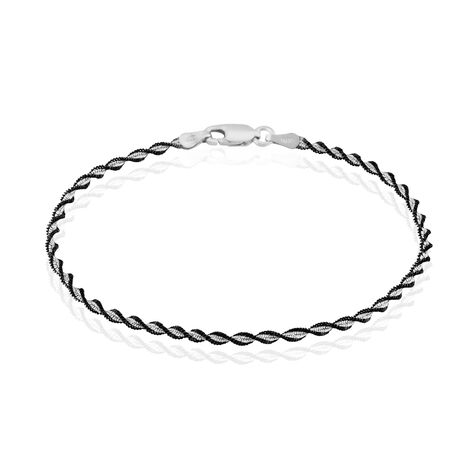 Bracelet Abie Torsade Argent Bicolore - Bracelets chaîne Femme | Histoire d’Or