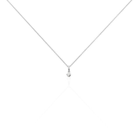 Collier Cicelie Or Blanc Diamant - Colliers Femme | Histoire d’Or