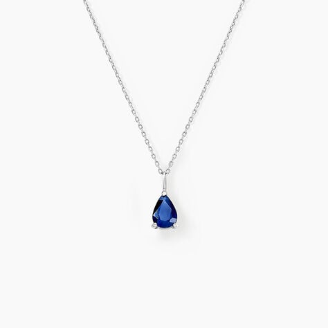 Collier Goutte Or Blanc Saphir - Colliers Femme | Histoire d’Or