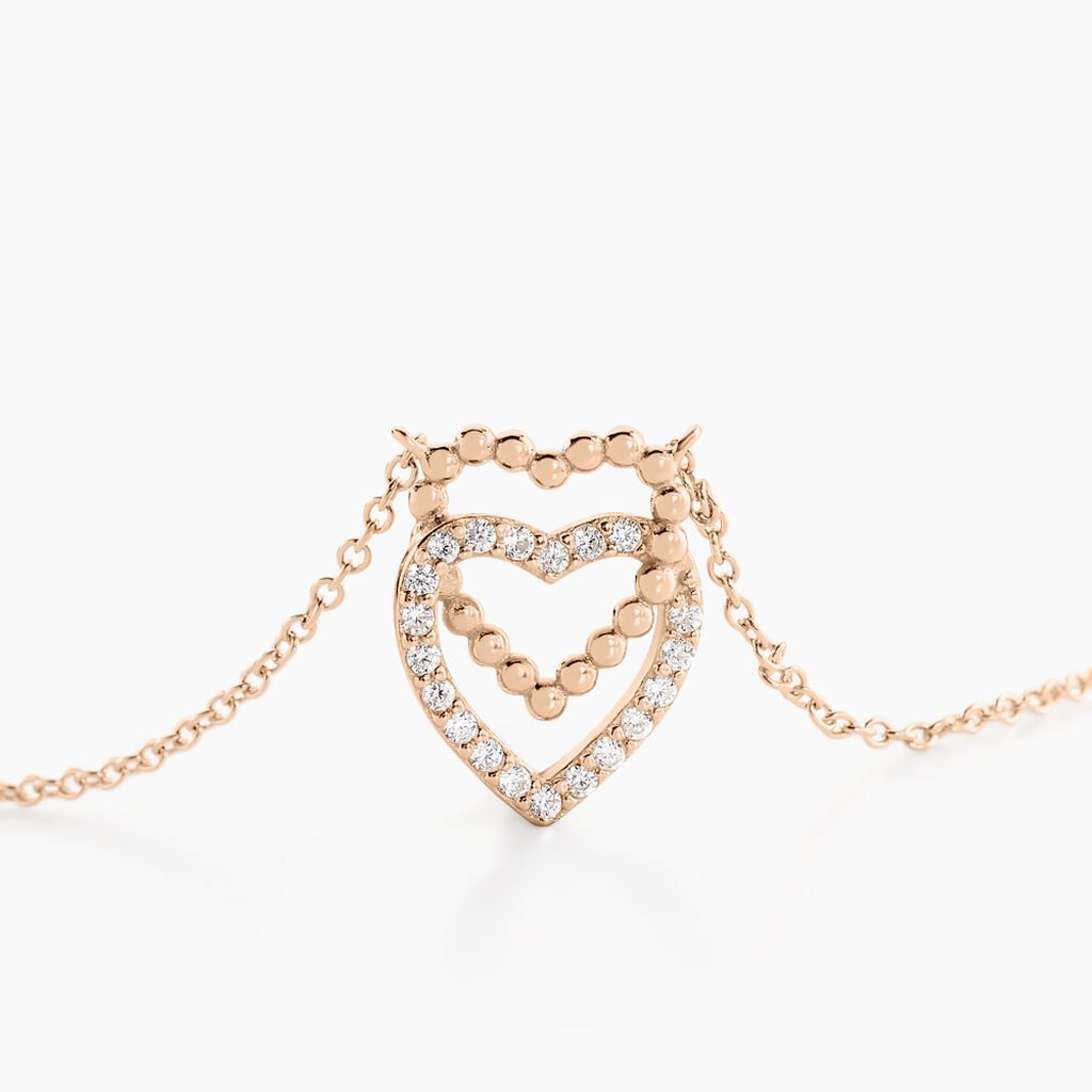 Collier Ottavia Argent Rose Oxyde De Zirconium - Colliers fantaisie Femme | Histoire d’Or