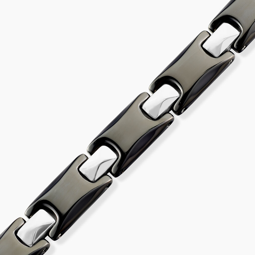 Bracelet Jourdan Halldor Acier Argent&eacute; - Bracelets Homme | Histoire d&rsquo;Or