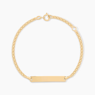 Bracelet Identit&eacute; Euphenia Maille Bismark Or Jaune