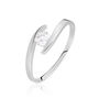 Bague Solitaire Camilia Or Blanc Oxyde De Zirconium