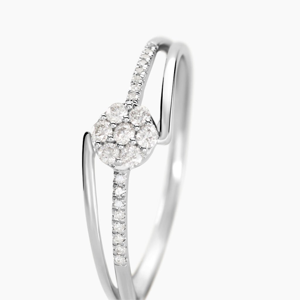 Bague Solitaire Atalante Or Blanc Diamant - Bagues solitaires Femme | Histoire d&rsquo;Or