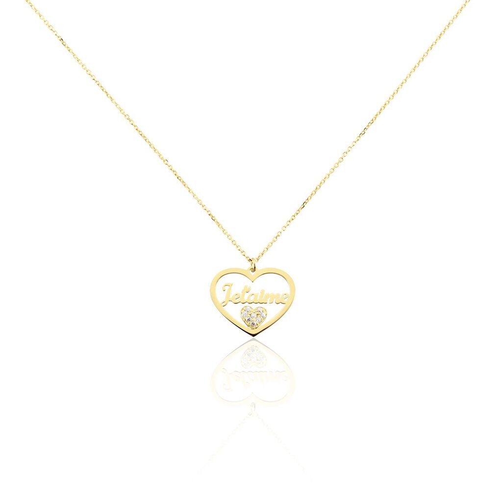 Collier Or Jaune Veridienne Oxyde De Zirconium - Colliers Femme | Histoire d’Or